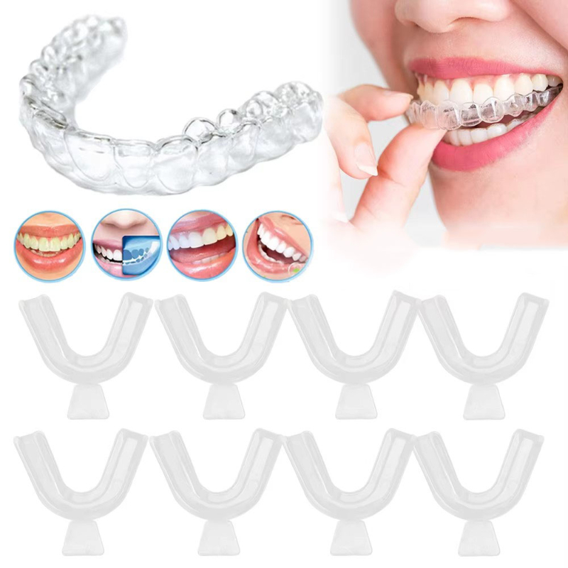 Teeth Whitening With Trays - 1/3/6쌍 실리콘 마우스가드 수면용 마우스가드 트레이