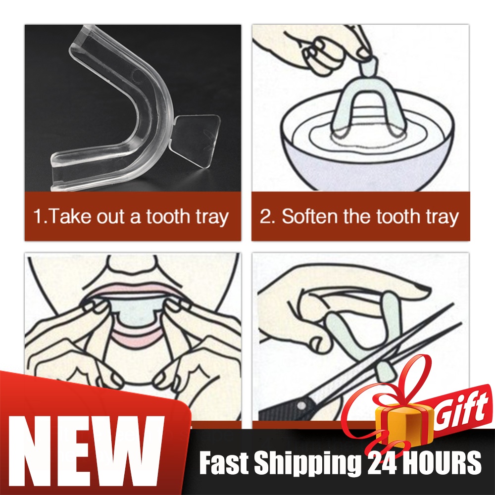 Teeth Whitening With Trays - 2/4pcs 부드러운 치아 교정기 세트 교체용