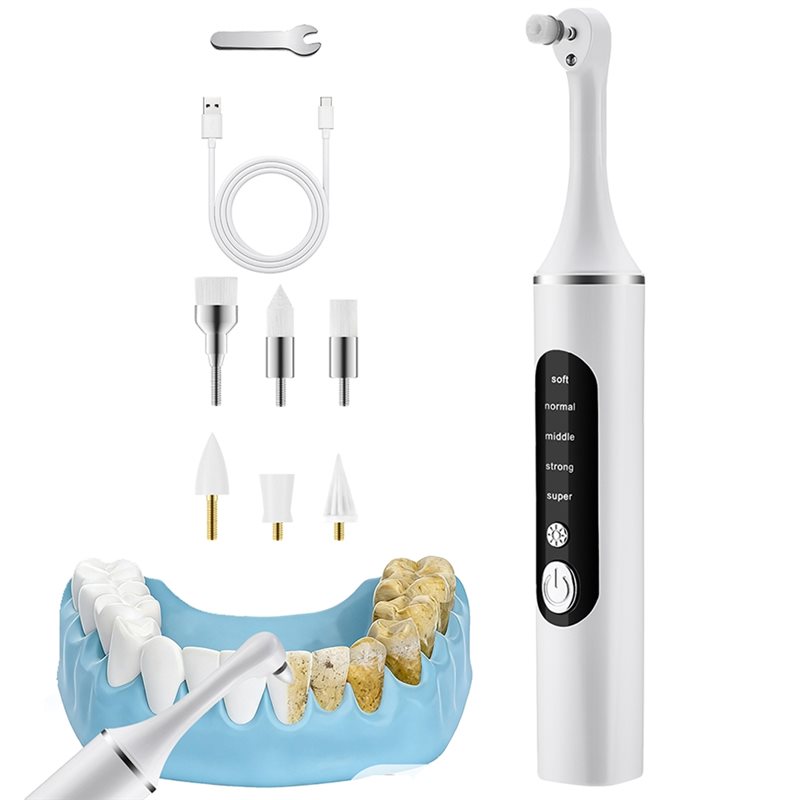 Teeth Whitening Toothbrush - A83G-LED 라이트 충전식 전동 치아 광택기(6개의