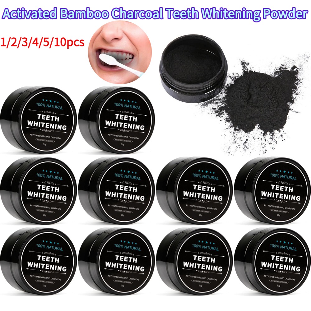 Teeth Whitening Activated Organic Charcoal - 치아 미백 파우더 천연 유기농 활성