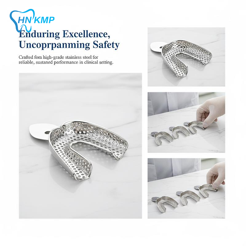 Teeth Whitening With Trays - 6개 스테인리스 스틸 치과 인상 트레이,