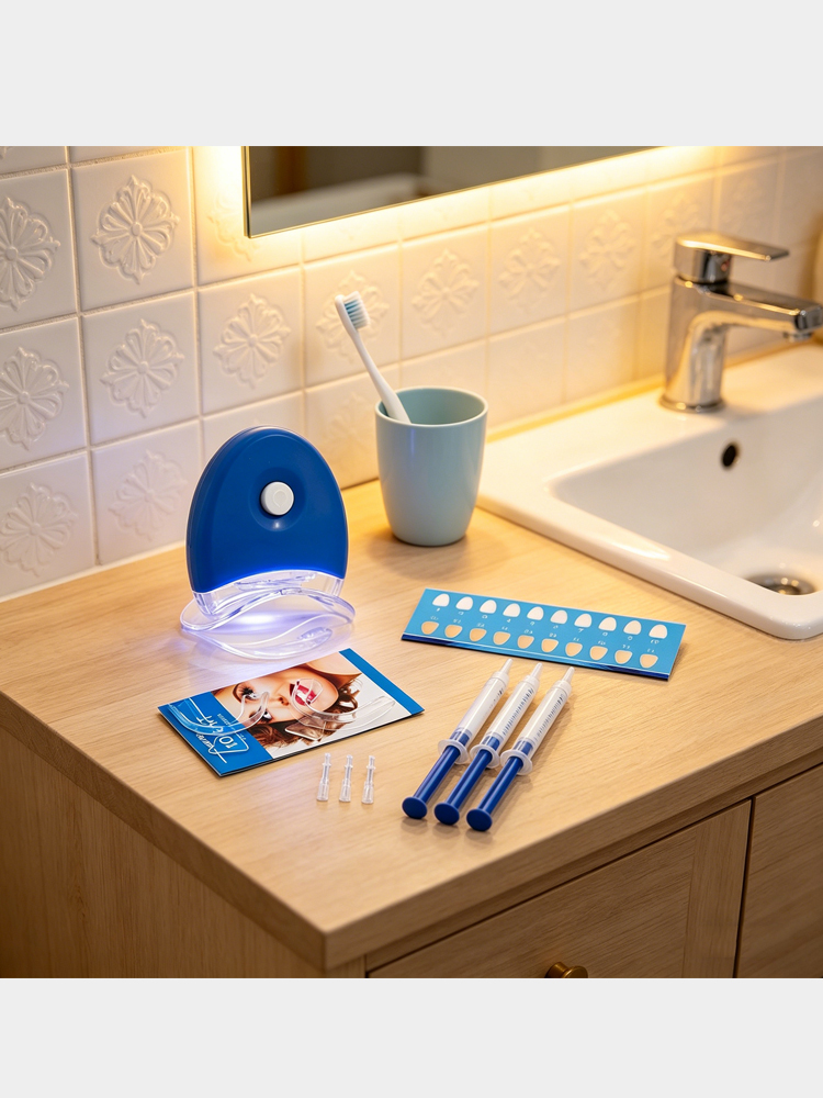 Teeth Whitening Gel Syringes - 글로리스마일 치아 키트 - LED 라이트,