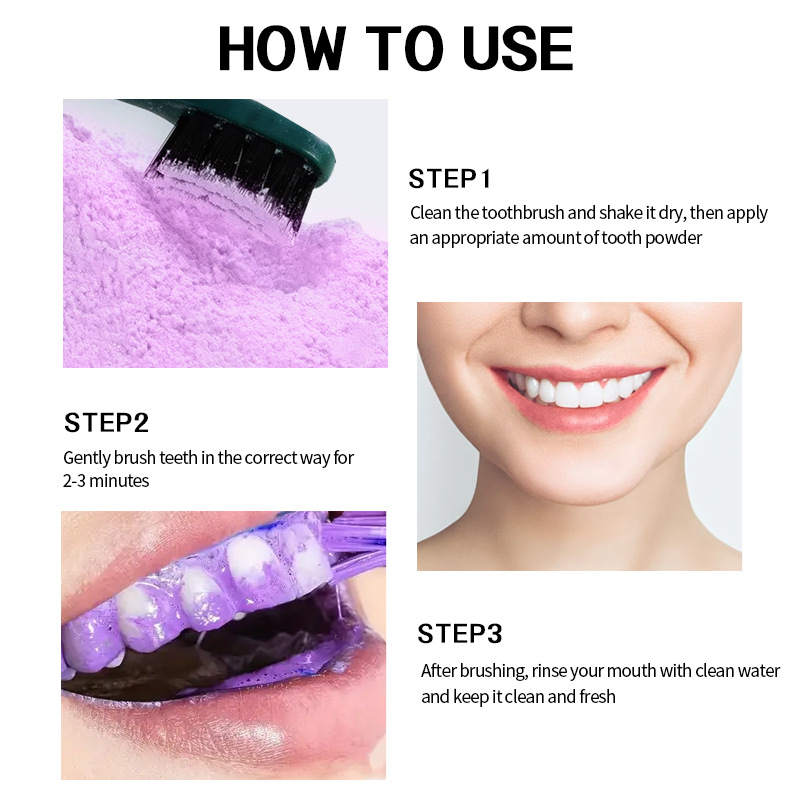 치아 얼룩 제거 퍼플 치약, 칫솔용품, 상쾌한 숨결 세 - Teeth Whitening Powder 리뷰 및 가격