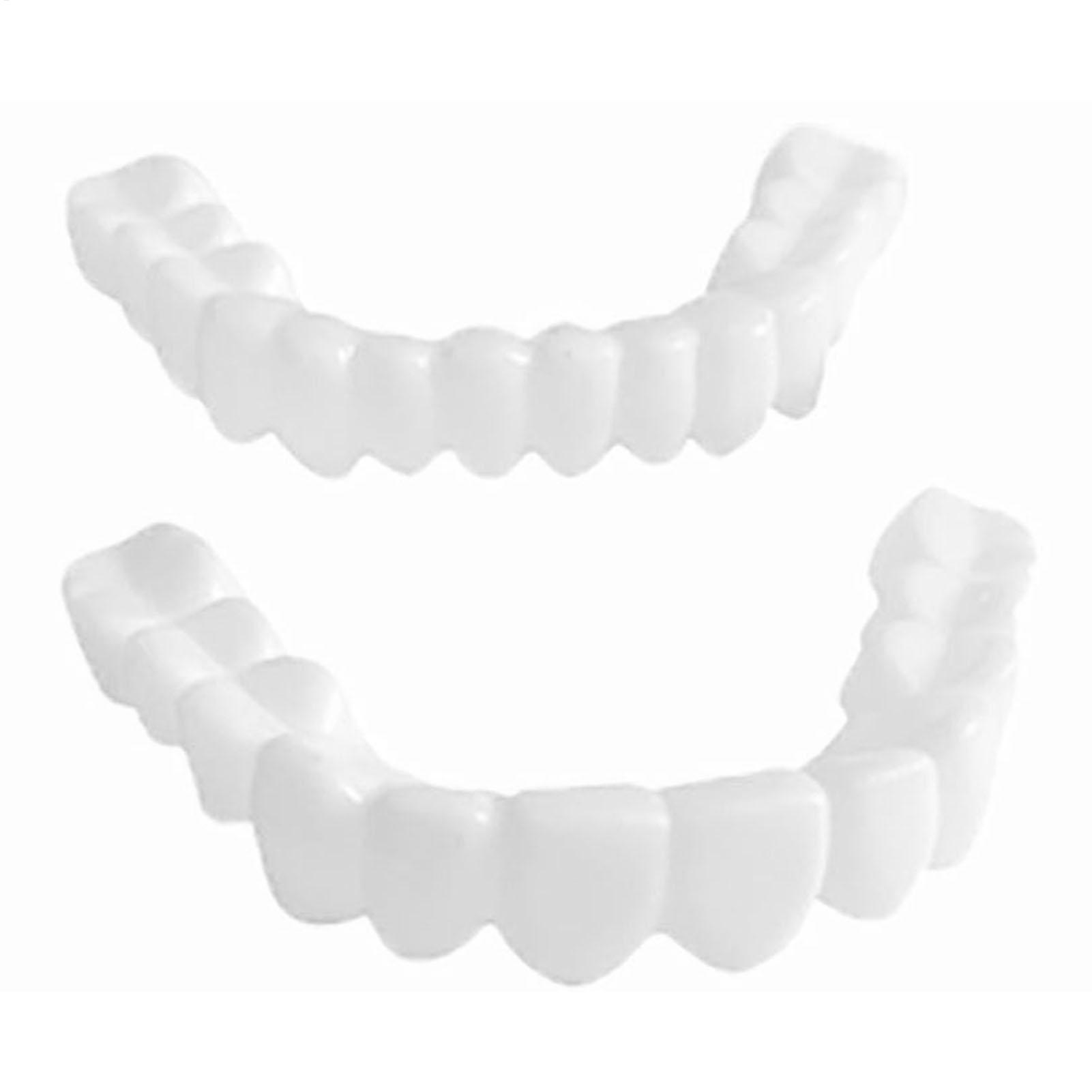 1쌍 장기용 치아 미백 가짜 치아 커버 상하 이빨 재사 - Teeth Whitening Fast 리뷰 및 가격