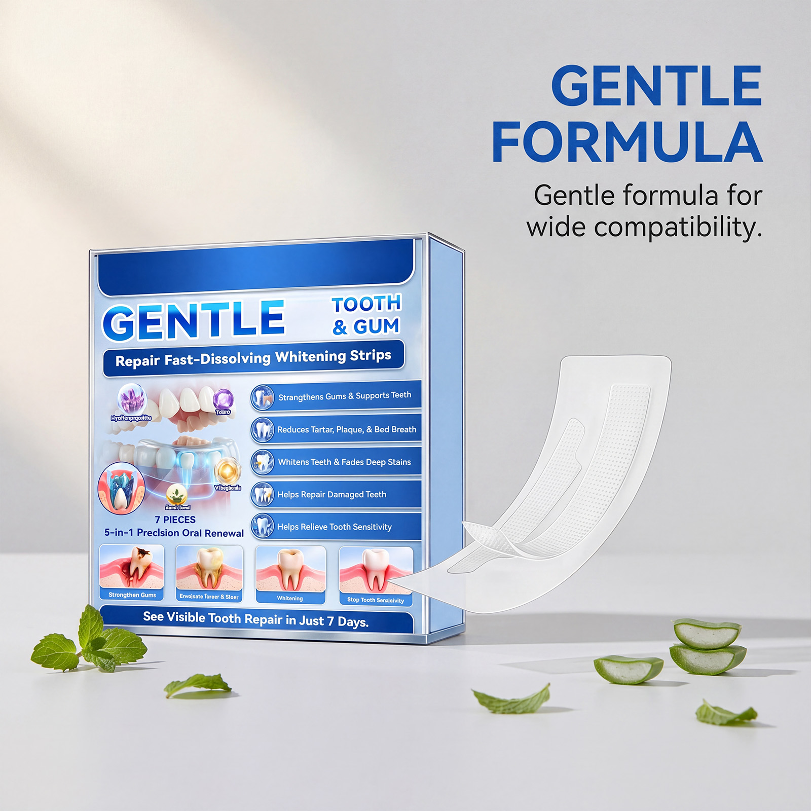 치아 미백 스트립 빠른 효과 7일, 플라그 제거, 치아 - Teeth Whitening Fast 리뷰 및 가격