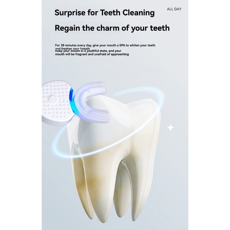 성인용 Y59A U자형 전동칫솔-360 °   구강 청 - Teeth Whitening Toothbrush 리뷰 및 가격
