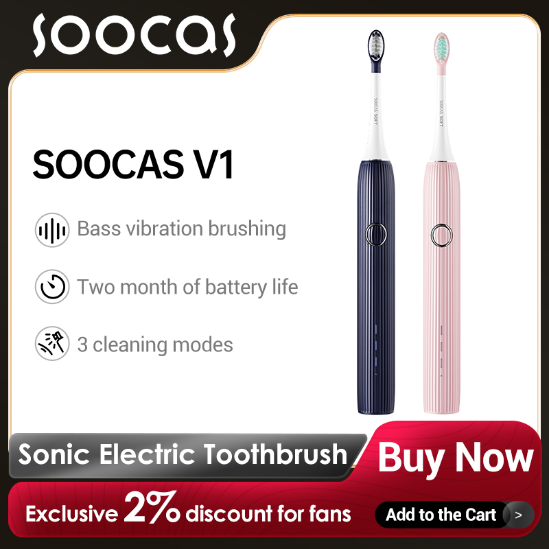 SOOCAS 휴대용 소닉 전동 칫솔 V1, 스마트 세척 - Teeth Whitening Toothbrush 리뷰 및 가격