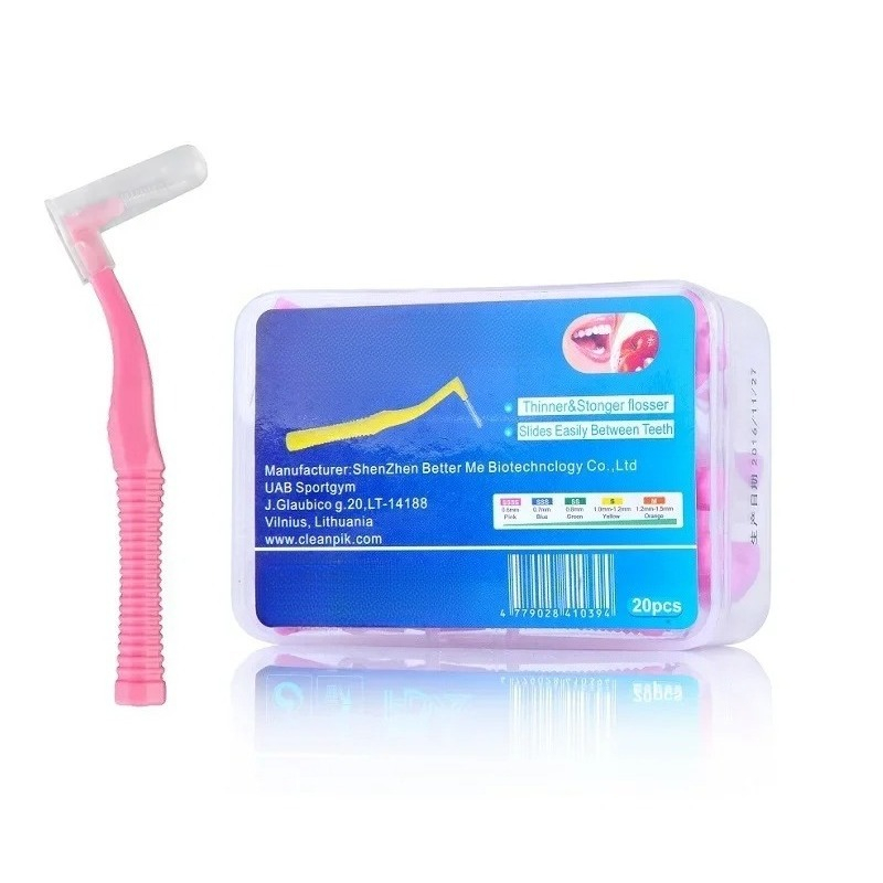 20Pcs L 자형 푸시 풀 치간 칫솔 치열 교정 이쑤 - Teeth Whitening Toothbrush 리뷰 및 가격