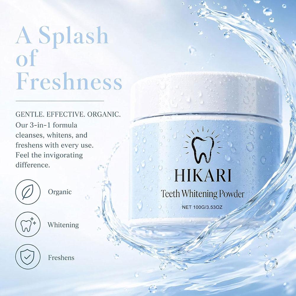 히카리 치아 세척 파우더 100g 민트 화이트닝 표면  - Teeth Whitening Powder 리뷰 및 가격