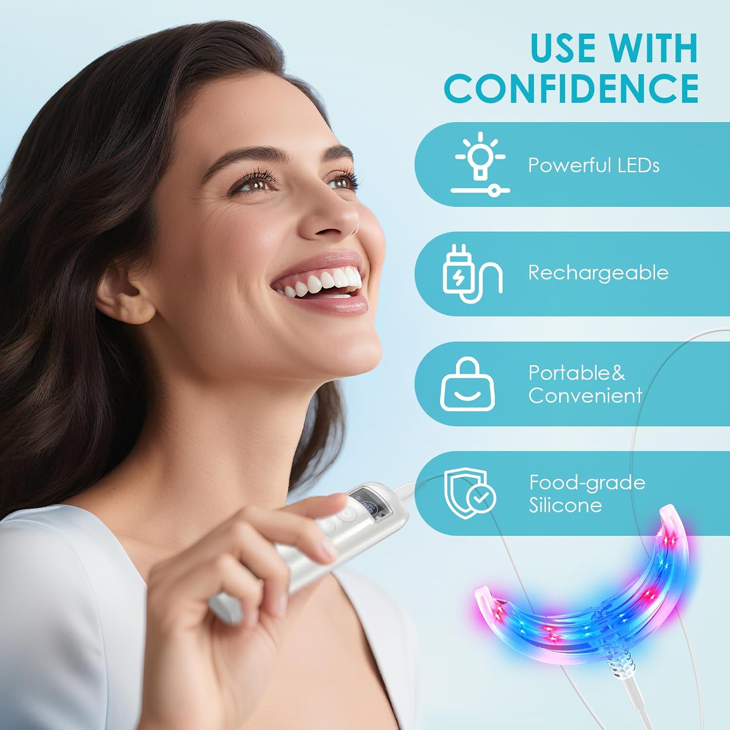 치아 미백 촉진기 16 LED 레드 블루 강화 조명 트 - Teeth Whitening With Trays 리뷰 및 가격