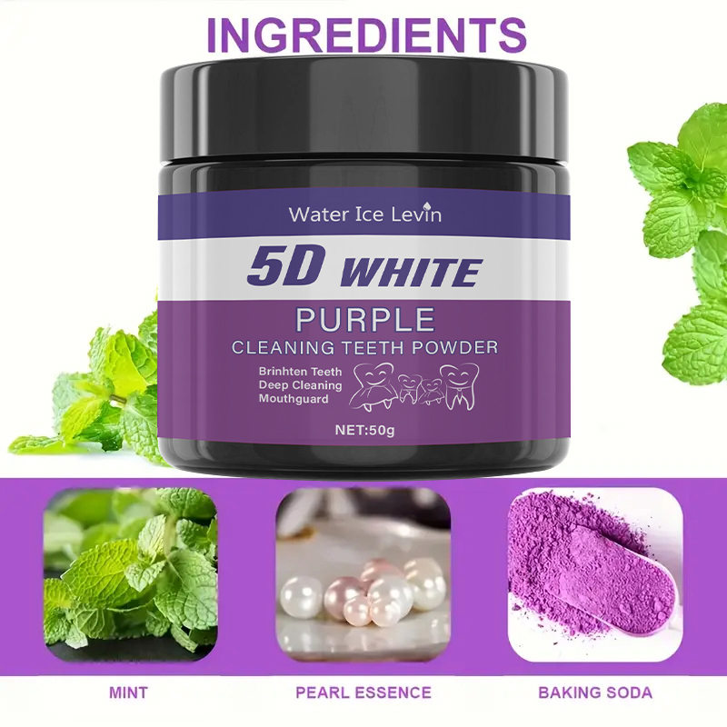보라색 치아 세척 파우더 - 무황산염, 딥 클리닝 및  - Teeth Whitening Powder 리뷰 및 가격