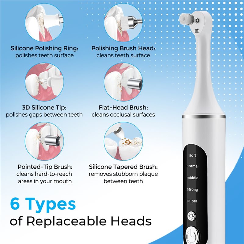 A83G-LED 라이트 충전식 전동 치아 광택기(6개의 - Teeth Whitening Toothbrush 리뷰 및 가격