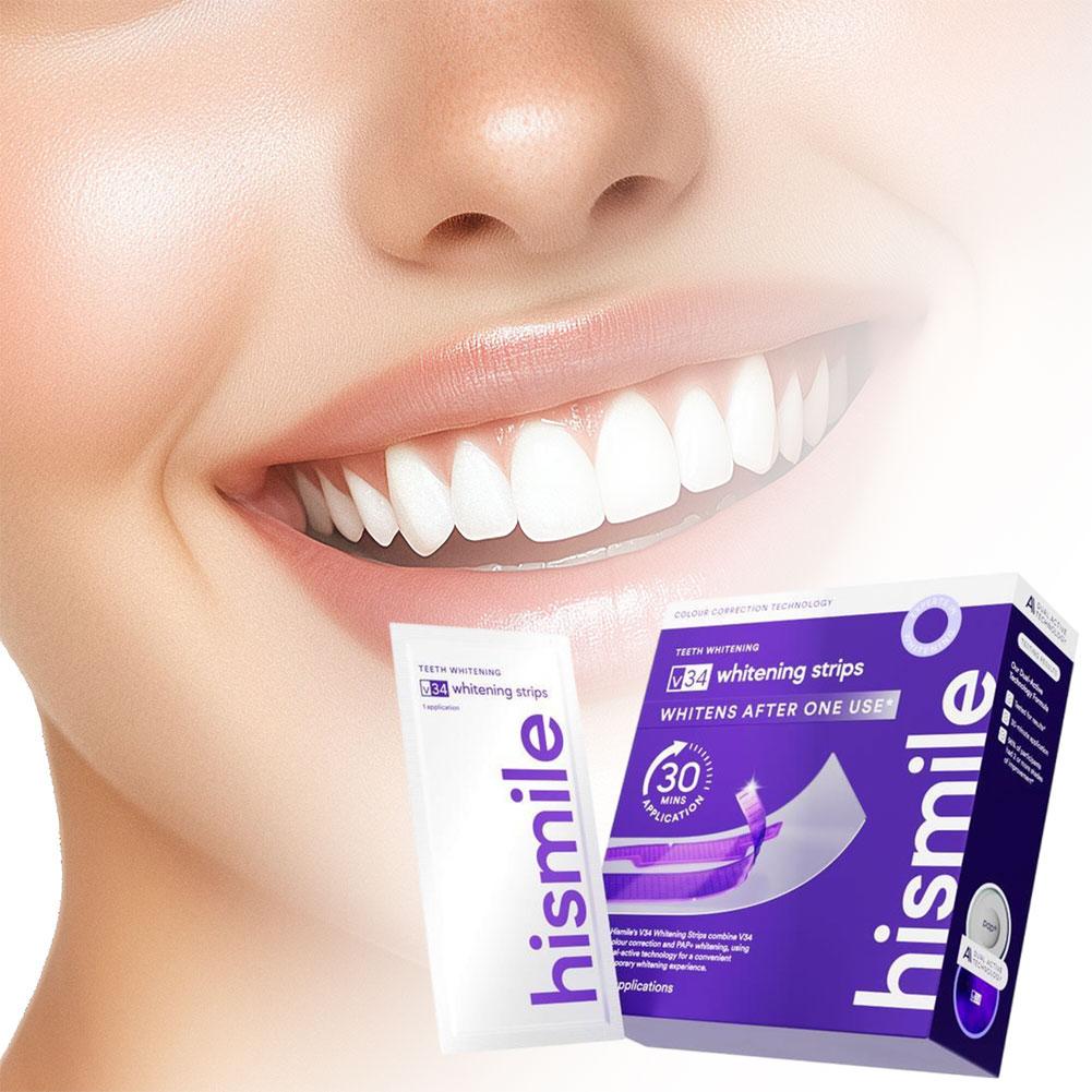 히스마일 V34 치아 미백 콤보 키트, 퍼플 얼룩 제거 - Teeth Whitening Fast 리뷰 및 가격