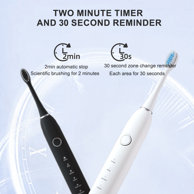 6 가지 모드 전기 음파 칫솔 성인용 USB 충전식 4 - Teeth Whitening Toothbrush 리뷰 및 가격