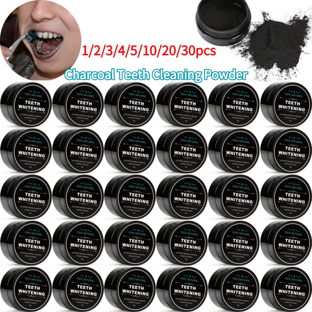치아 미백 파우더 천연 유기 활성탄 대나무 치약 플라그 - Teeth Whitening Activated Organic Charcoal 리뷰 및 가격