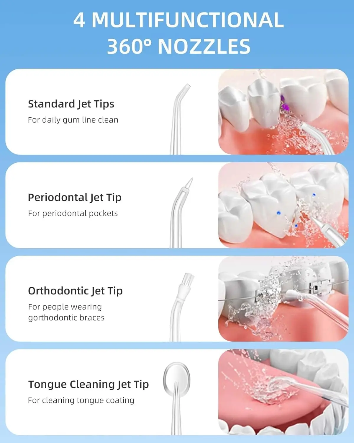 구강 세정기 휴대용 물 Flosser, USB 충전식  - Teeth Whitening Tips 리뷰 및 가격